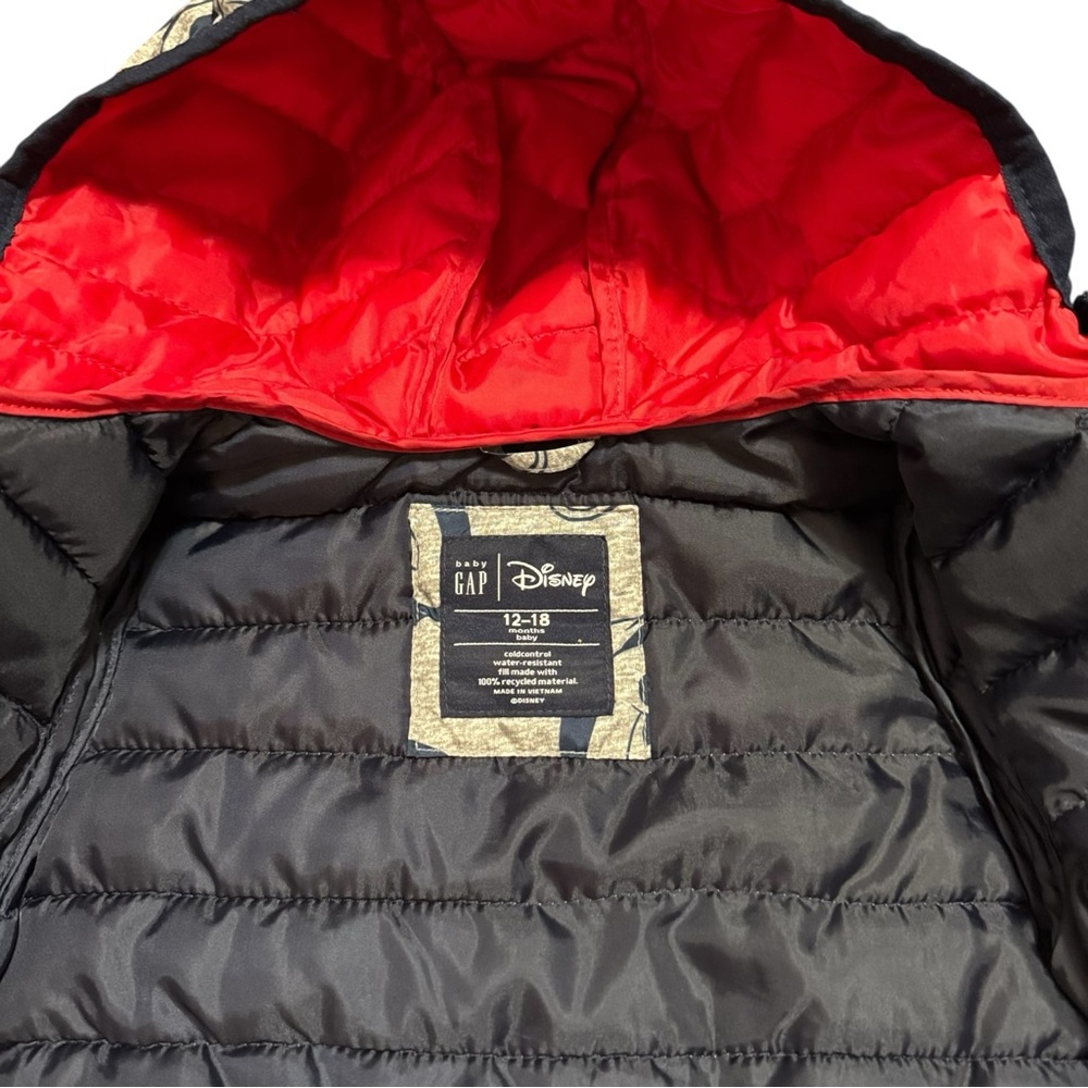 Baby Gap Disney Mickey Puffer 12–18M - Picture 4 of 5